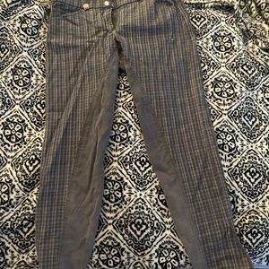 Horze Blue Plaid Full Seat Women’s Large Breeches